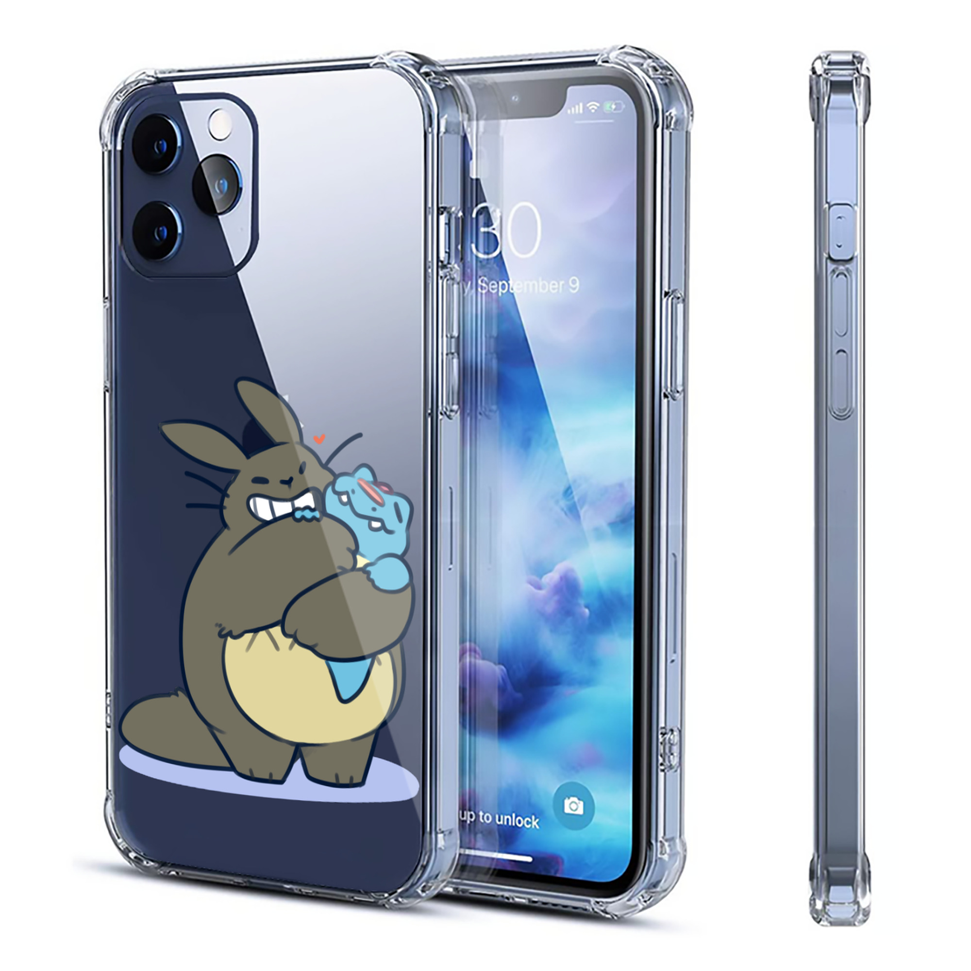 （画像用） となりのトトロ 草壁メイ 草壁サツキ My Neighbor Totoro Satsuki Kusakabe Mei Kusakabe 【iPhone 12シリーズ対応】透明スマホケース（クリアソフトケース）